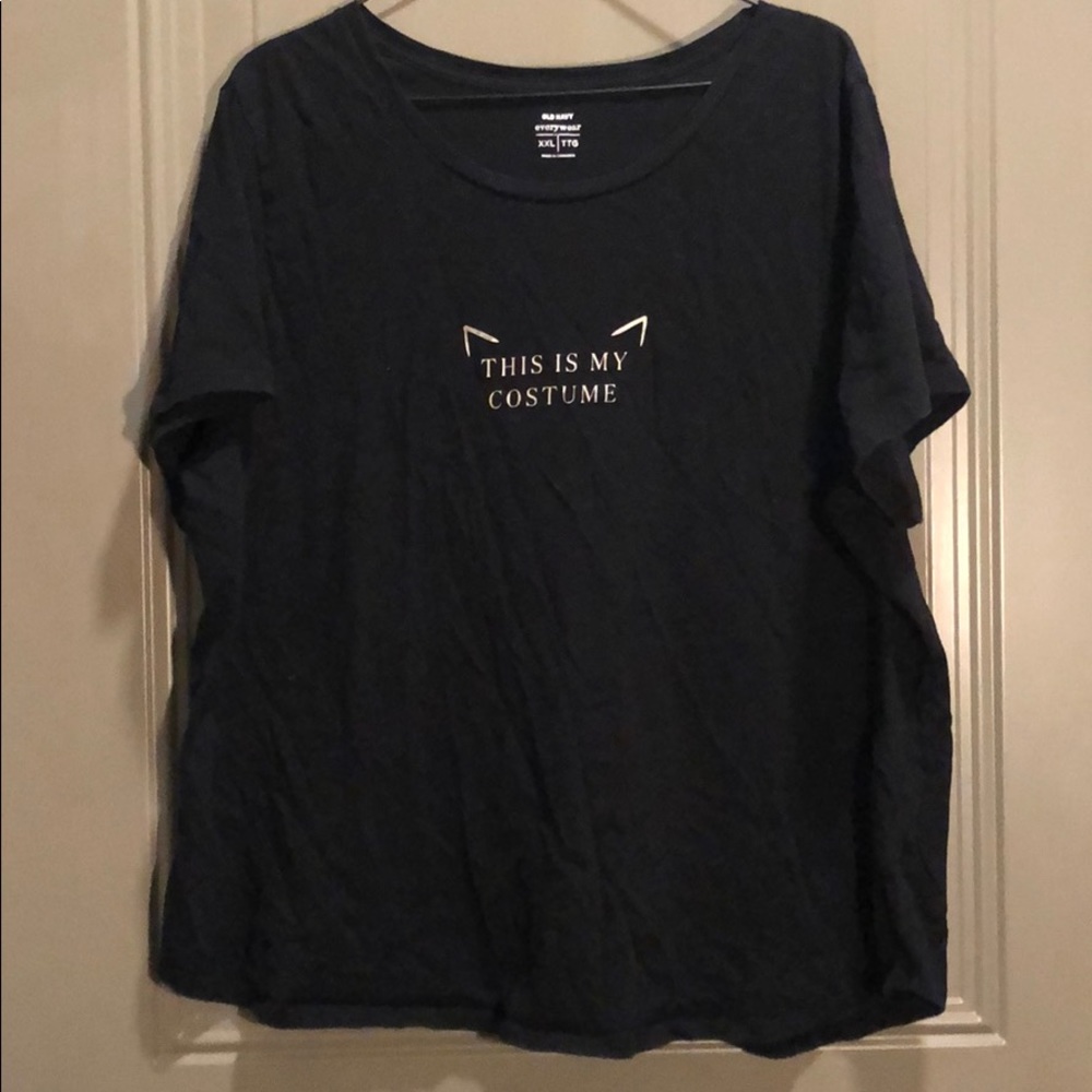 This Is My Costume Cat Ears Tee Old Navy Black XXL